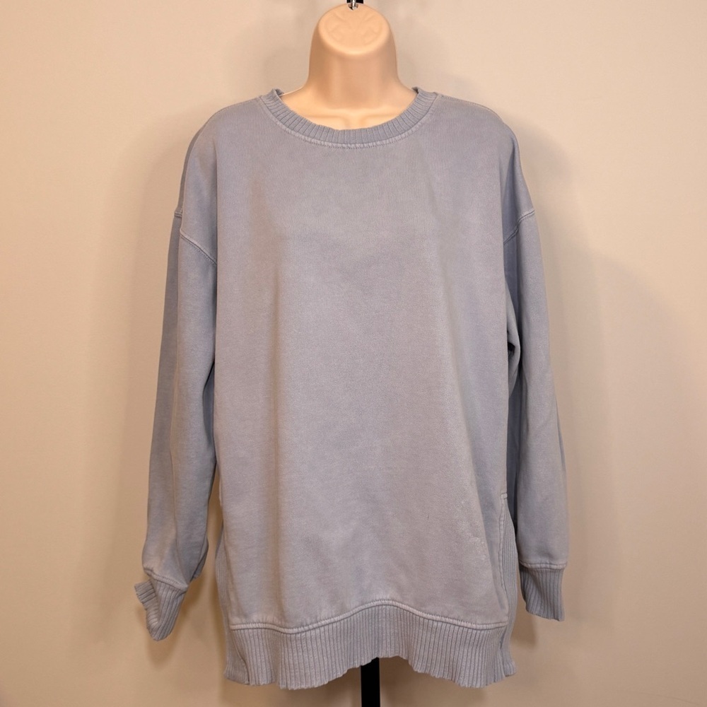 C&C California Women's Sunwashed Sweatshirt in Forever Blue - Size Large